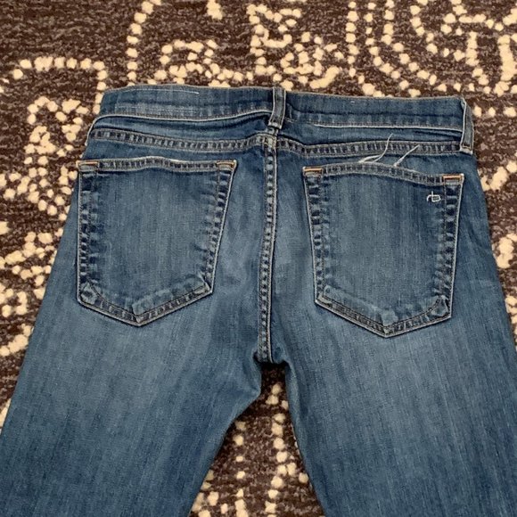 rag & bone Distressed Indigo Boyfriend Jeans - Picture 6 of 9